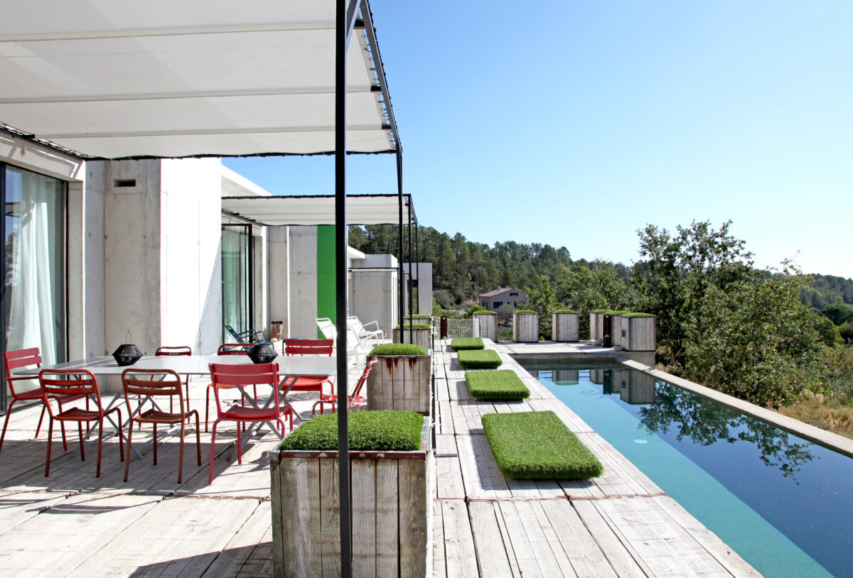 Espace piscine, les Blanches de Payzac, Ardèche