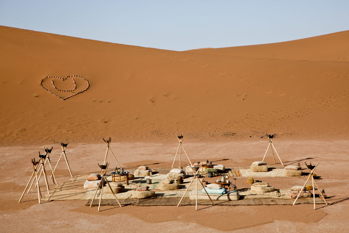 Au cœur du camp, Umnya Dune Camp, Maroc. © Elodie Rothan