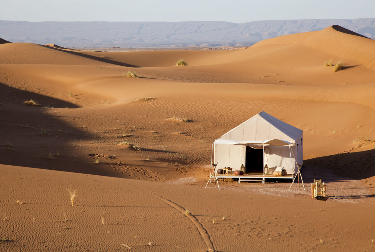 La tente, Umnya Dune Camp, Maroc. © Elodie Rothan